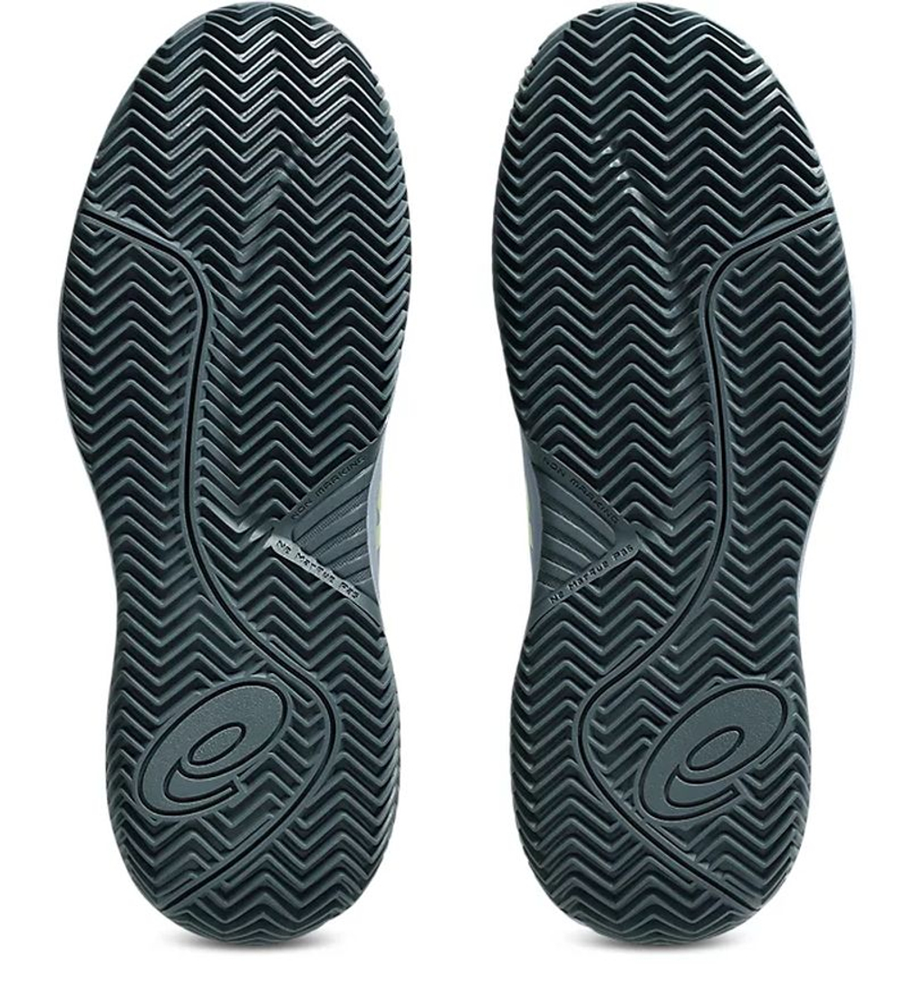 Детские теннисные кроссовки Asics Gel-Resolution X GS Clay - grey blue/pistachio