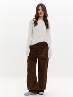 Брюки UNI из коричневого вельвета