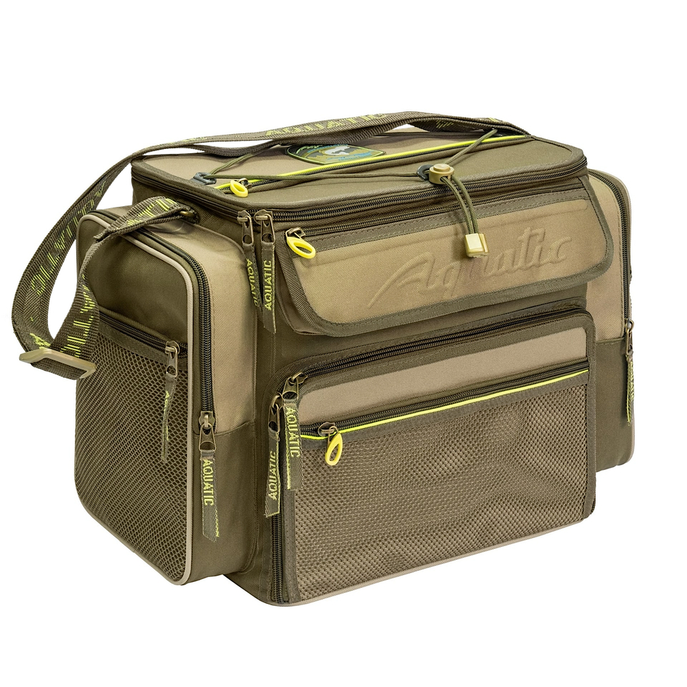Сумка Aquatic СК-14 с 7 коробками FisherBox Рыболовная Хаки 380х270х330мм