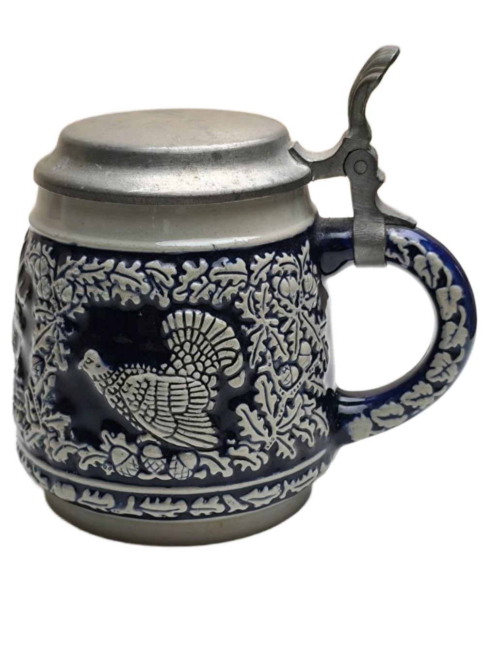 Кружка пивная (керамика с оловянной крышкой)
