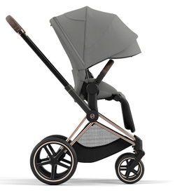 Коляска 3 в 1 Cybex Priam IV Rosegold complete и автокресло Aton B2 i-Size Steel Grey Mirage Grey
