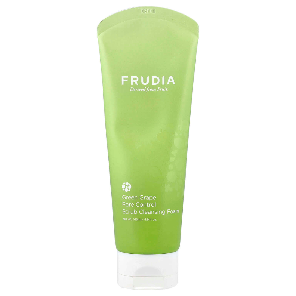 Frudia, очищающая пенка-скраб, контроль пор, зеленый виноград, 145 мл (4,9 жидк. унции)