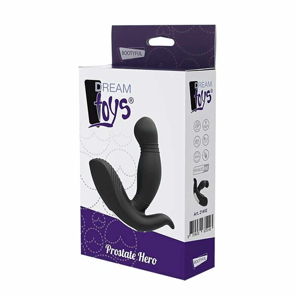 Черный вибромассажер простаты PROSTATE HERO (Цвет: черный)