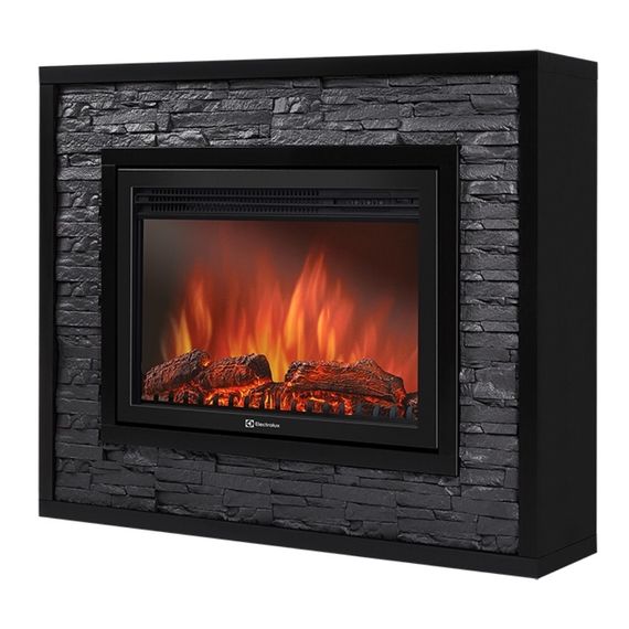 Каминокомплект: Очаг Electrolux EFP/P-3020LS, портал Loft 30 камень черный, черная эмаль купить в Москве и Московской области по низкой цене с доставкой по России — (1) Каминокомплект: Очаг Electrolux EFP/P-3020LS, портал Loft 30 камень черный, черная эмаль — (1)