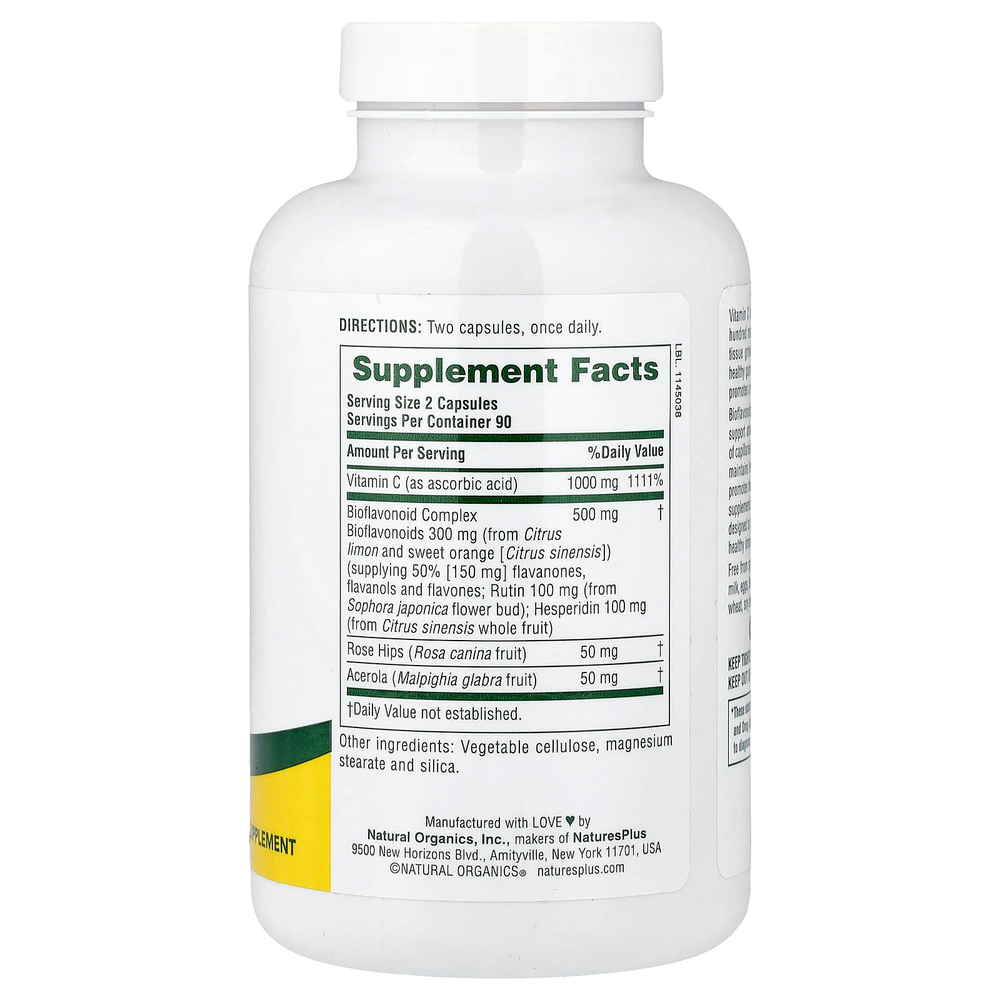 NaturesPlus, Super C, комплекс с витамином C, 180 капсул