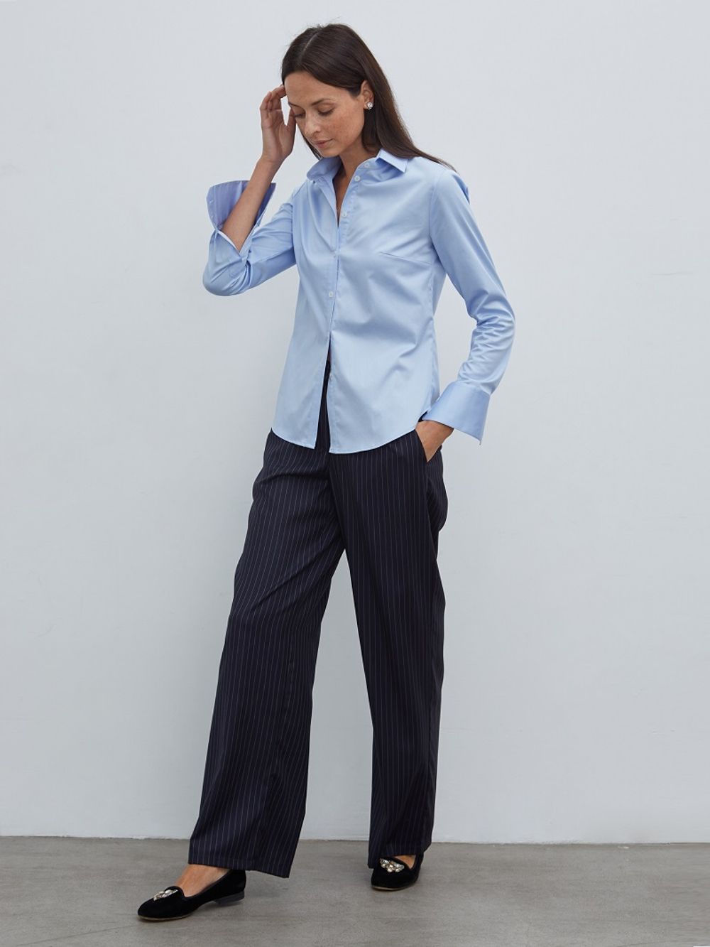 Рубашка Москва голубая