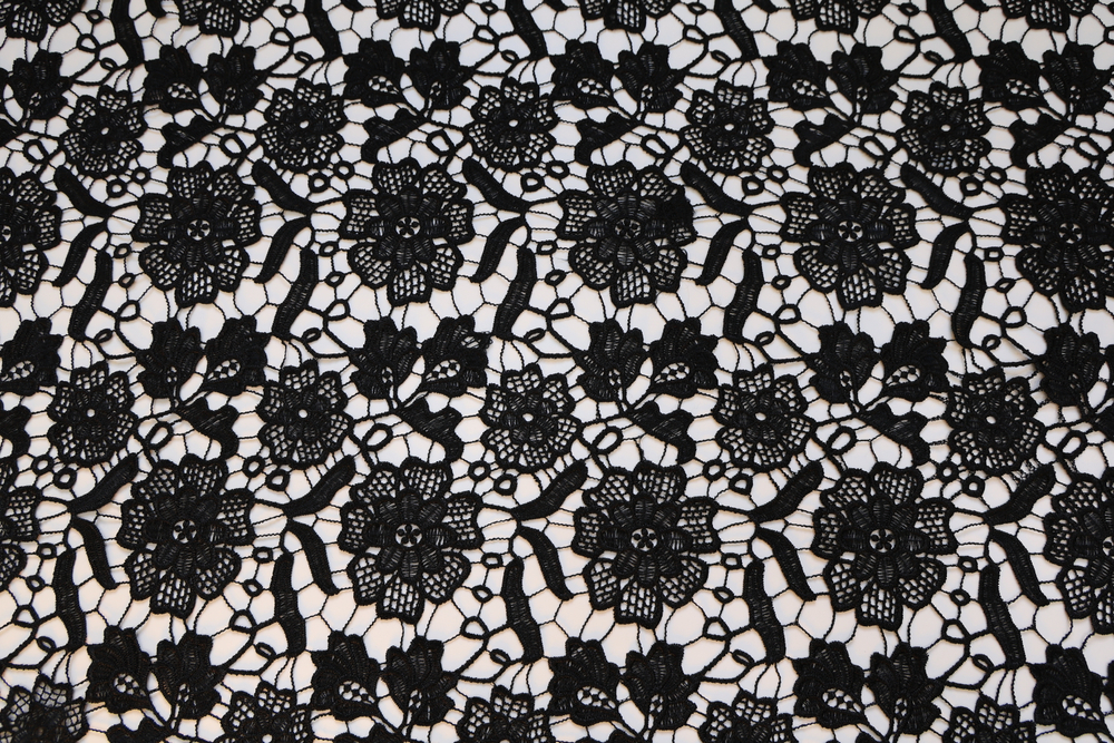 Кружевное полотно черное