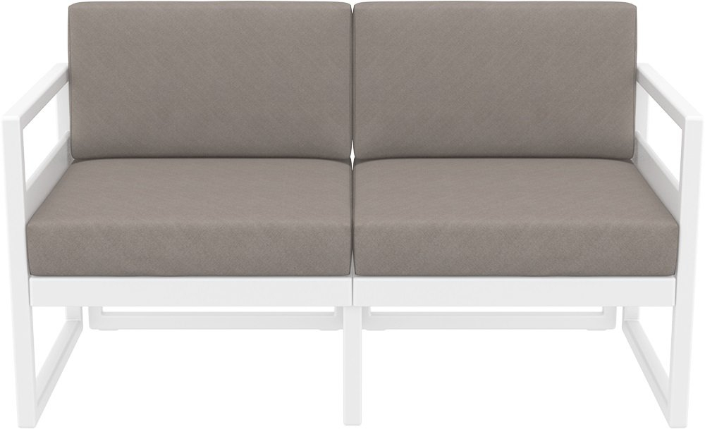 Комплект пластиковой мебели Siesta Contract Mykonos, белый, светло-коричневый