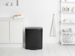 Мусорный бак Bo Pedal Bin 2x30л Brabantia Черный матовый