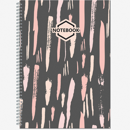 Тетрадь общая А4 80 листов на металлическом гребне "Стильный Офис"