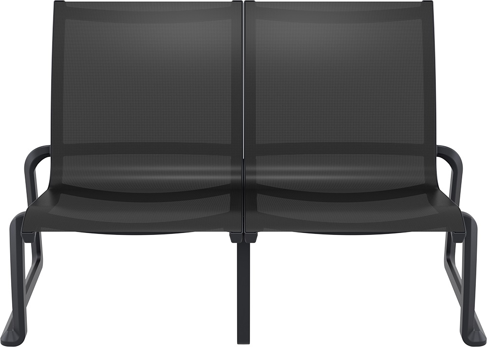 Диван пластиковый двухместный Siesta Contract Pacific Lounge, черный