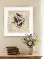 Картина на холсте в раме 27х27 см, настенный декор для дома