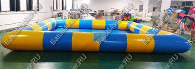 Прямоугольный надувной бассейн "Пляжный" 6*6*0,45 м