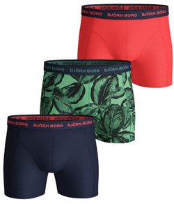 Мужские спортивные боксеры Björn Borg Shorts Sammy BB Leafy 3P - lichen
