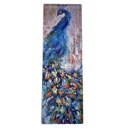 Коврик для йоги Peafowl 183*61*0,3 см из микрофибры и каучука