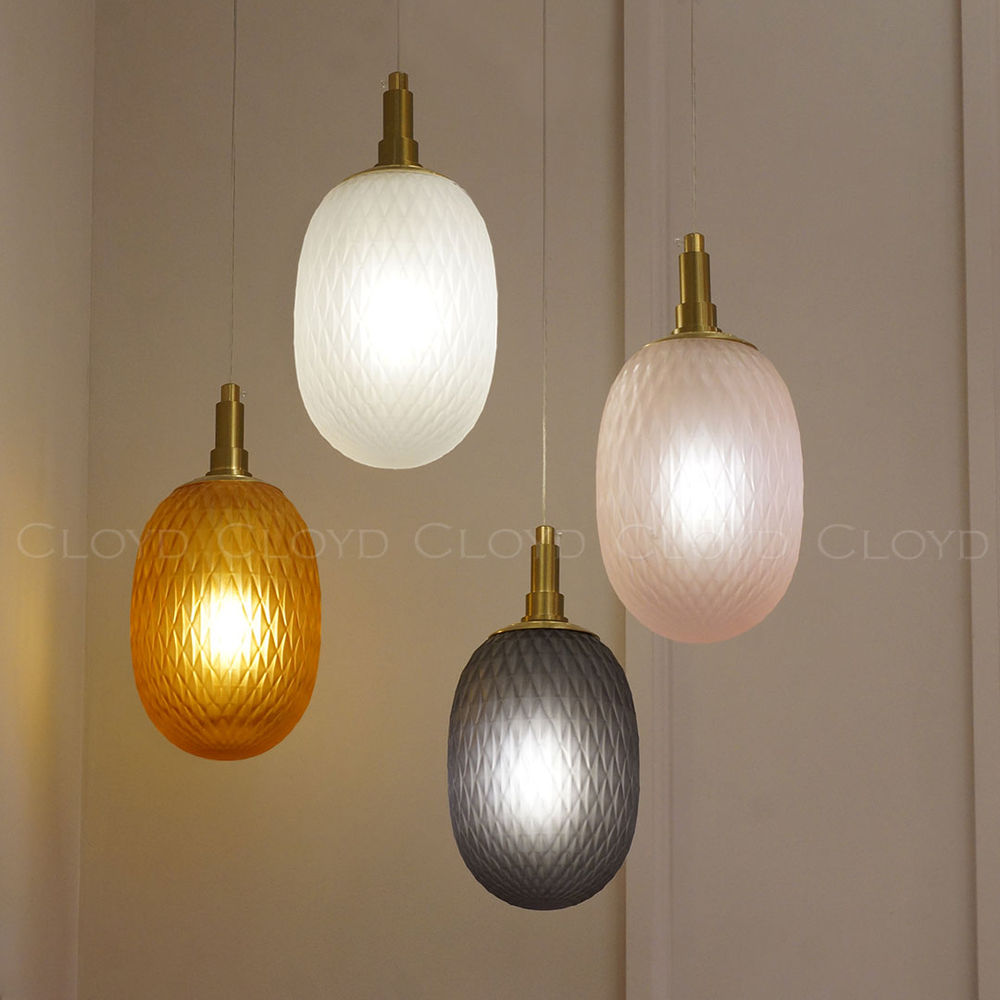 Подвесной светильник Cloyd ZAPFEN P1 / Ø13 см - латунь - дымчатое стекло (арт.11436)