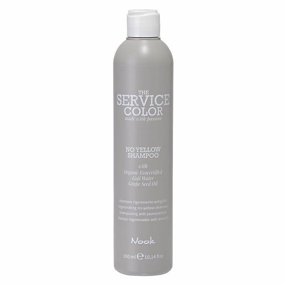NOOK Шампунь-корректор для обесцвеченных волос  -Service Сolor NO YELLOW Shampoo,1000 мл