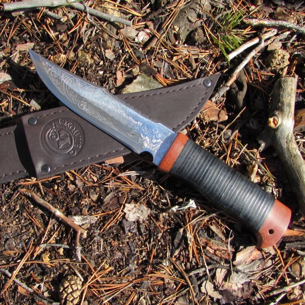 Нож разделочный НС-01 (40Х10С2М) гравировка (Златоуст)
