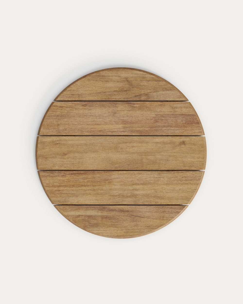 Уличный стол Esilda зеленой стали и акации Ø80 см