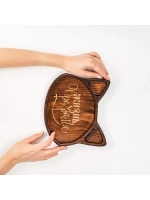 Менажница из Кедра  для подачи  "Жизнь прекрасна"