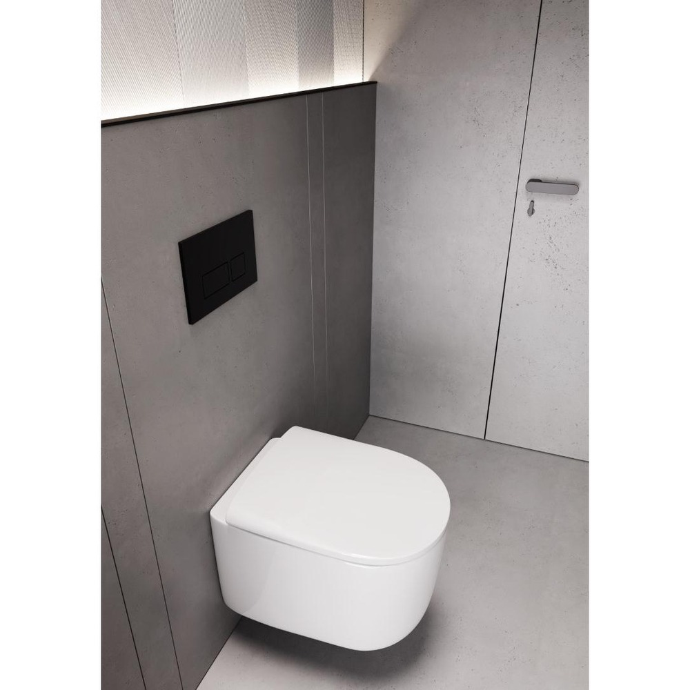 Унитаз подвесной Boheme Flow 969-SET-W, белый с крышкой-сиденьем с микролифтом