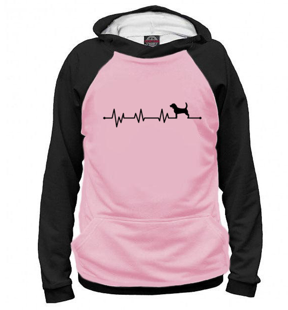 Толстовка "Бигль  сердечный ритм"