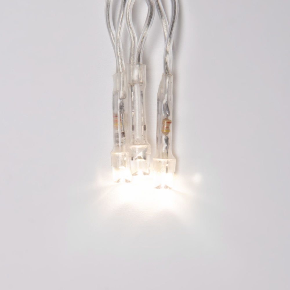 ULD-B3010-200-DTA WARM WHITE IP20 Бахрома светодиодная с контроллером. 3 м. 200 светодиодов. Теплый белый свет. Провод прозрачный. TM Uniel.