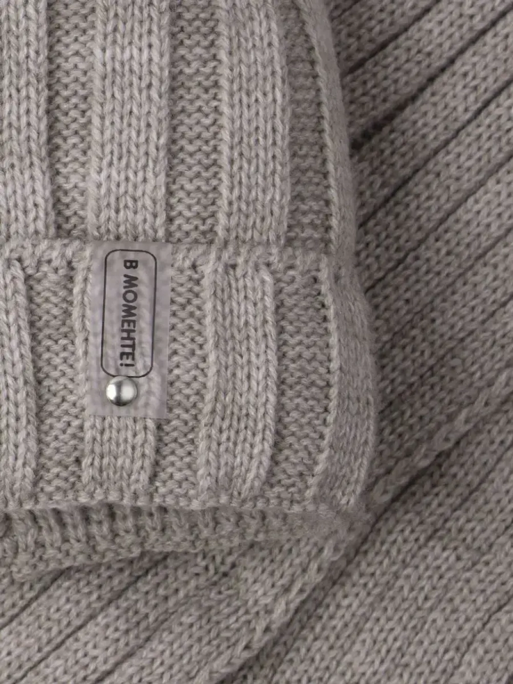 Шапка для девочки с шарфом осенние, бежевые