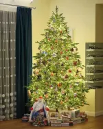Елка с гирляндой встроенной «Сириус» (Литая хвоя) 230 см / 2,3 м