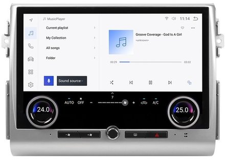 Магнитола для + климат для Toyota FJ Cruiser 2005-2022 - Kuberg ZF-3031, экран 13.3" на Android 13, 8Гб+128Гб, CarPlay, SIM-слот