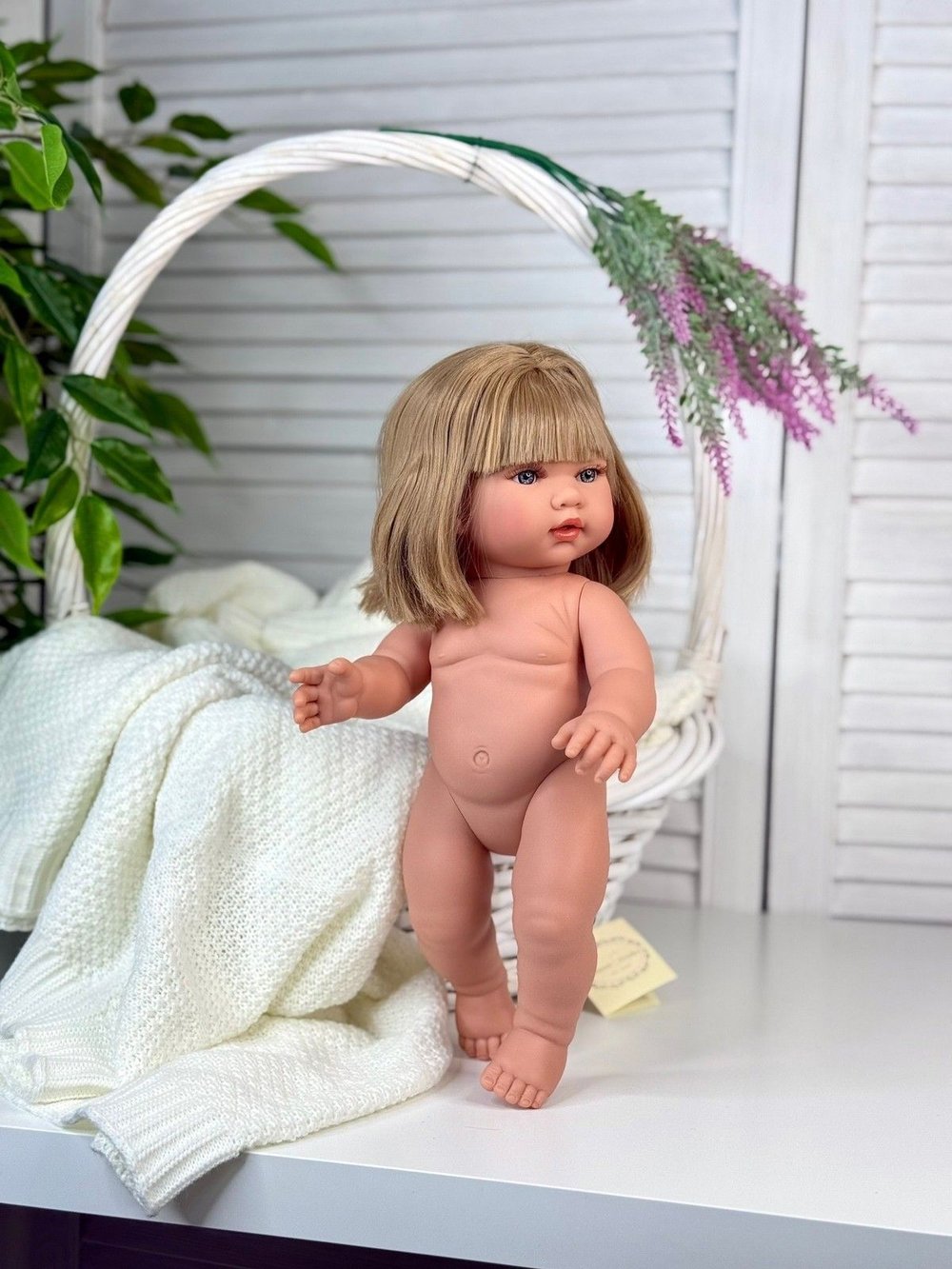 Кукла D Nenes виниловая 34см Lean без одежды (054046W)