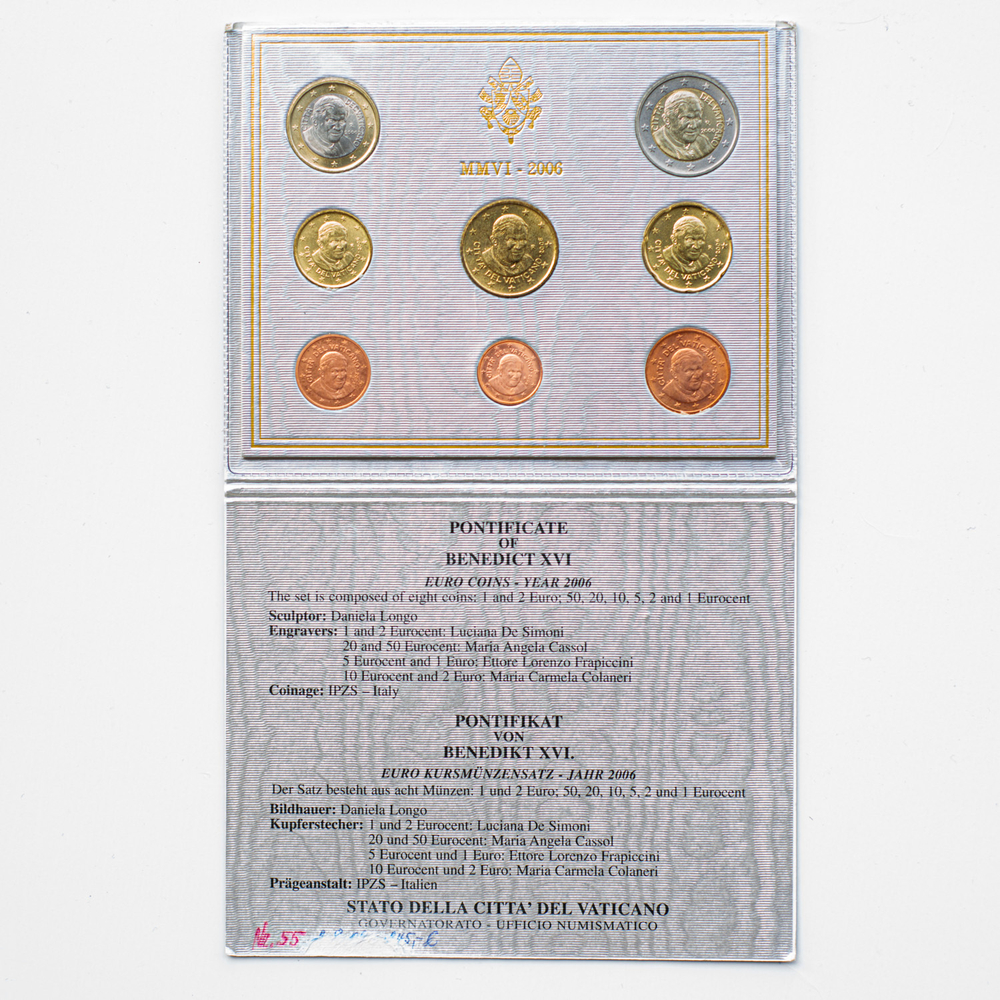 Vatican 2006 BU Set – Official Euro Coin Set