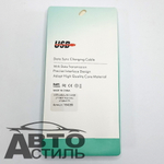Шнур USB - micro USB  2,0Ам угловой под кожу М5 184089
