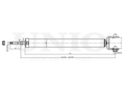 Амортизатор газовый задней подвески UNIO SAB-10674