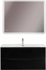Тумба с раковиной BelBagno MARINO-CER-N-1000-2C-SO-NL-P Nero Lucido
