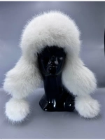 шапка ушанка зимняя меховая с флисом теплая стильная