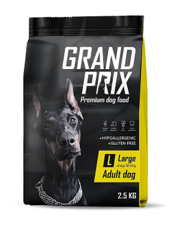 GRAND PRIX. Сухой корм с курицей для взрослых собак крупных пород 2,5 кг