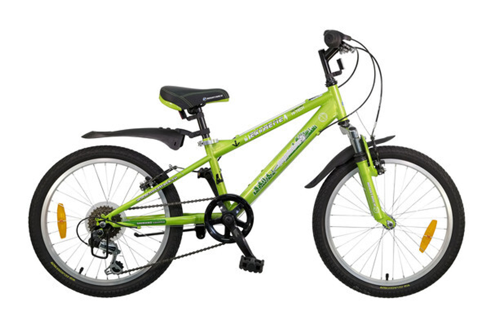 Велосипед NOVATRACK 20", EXTREME, зелёный, сталь, 6-скор, Shimano