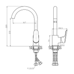 СМЕСИТЕЛЬ ДЛЯ КУХНИ ESKO ASTI AT 519 R-ИЗЛИВ