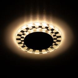 Светильник встраиваемый cо светодиодной подсветкой ЭРА DK LD47 SL /1 под лампу MR16 GU5.3 белый/белый