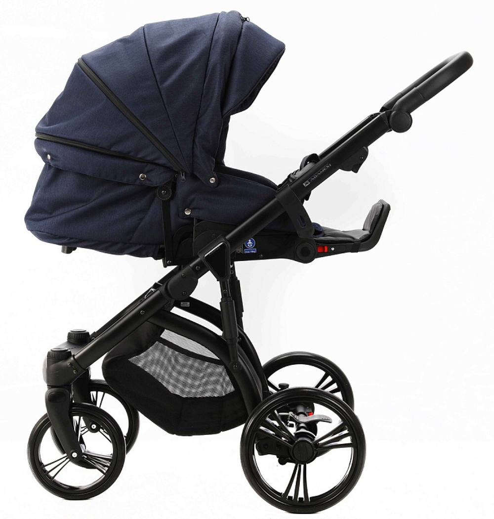 Детская коляска Adamex Lanti 2 в 1 LN-PS44 TIP (Т.СИНИЙ + Т.СИНЯЯ КОЖА)