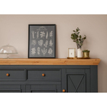 Комод «Форест» 4 двери 2 ящика серый 7012/бейц-масло