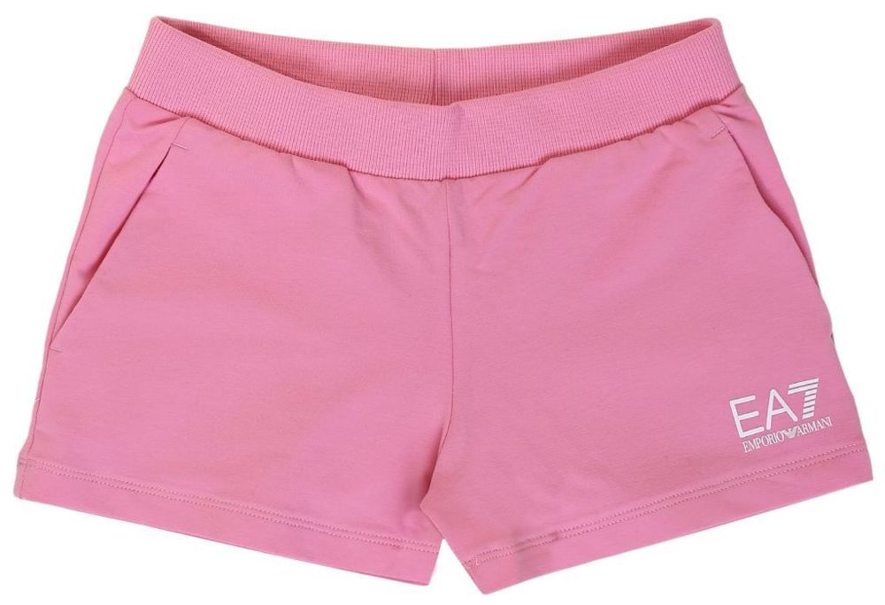 Шорты для девочки теннисные EA7 Girls Jersey Shorts - begonia pink