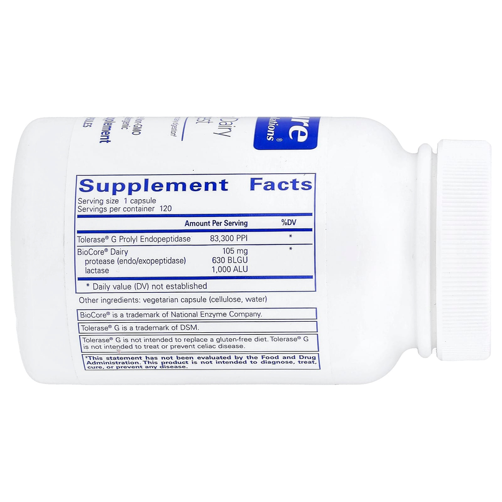Pure Encapsulations, Gluten/Dairy Digest, 120 Capsules