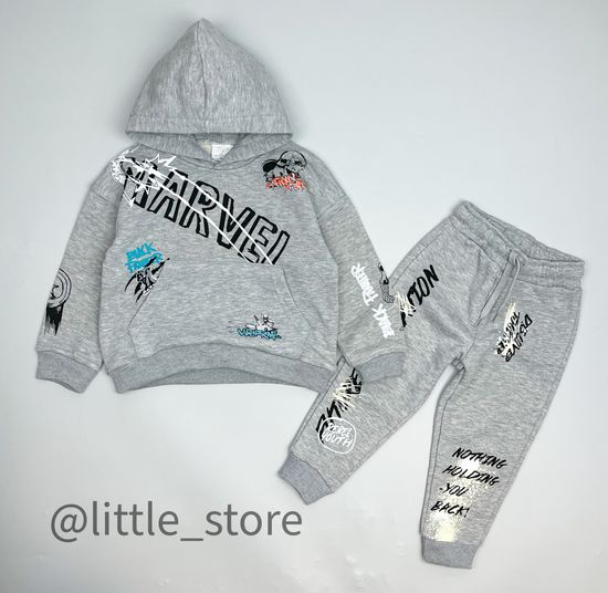 Комплект из футера "Марвел" серый