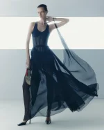 Юбка из шелка гофре