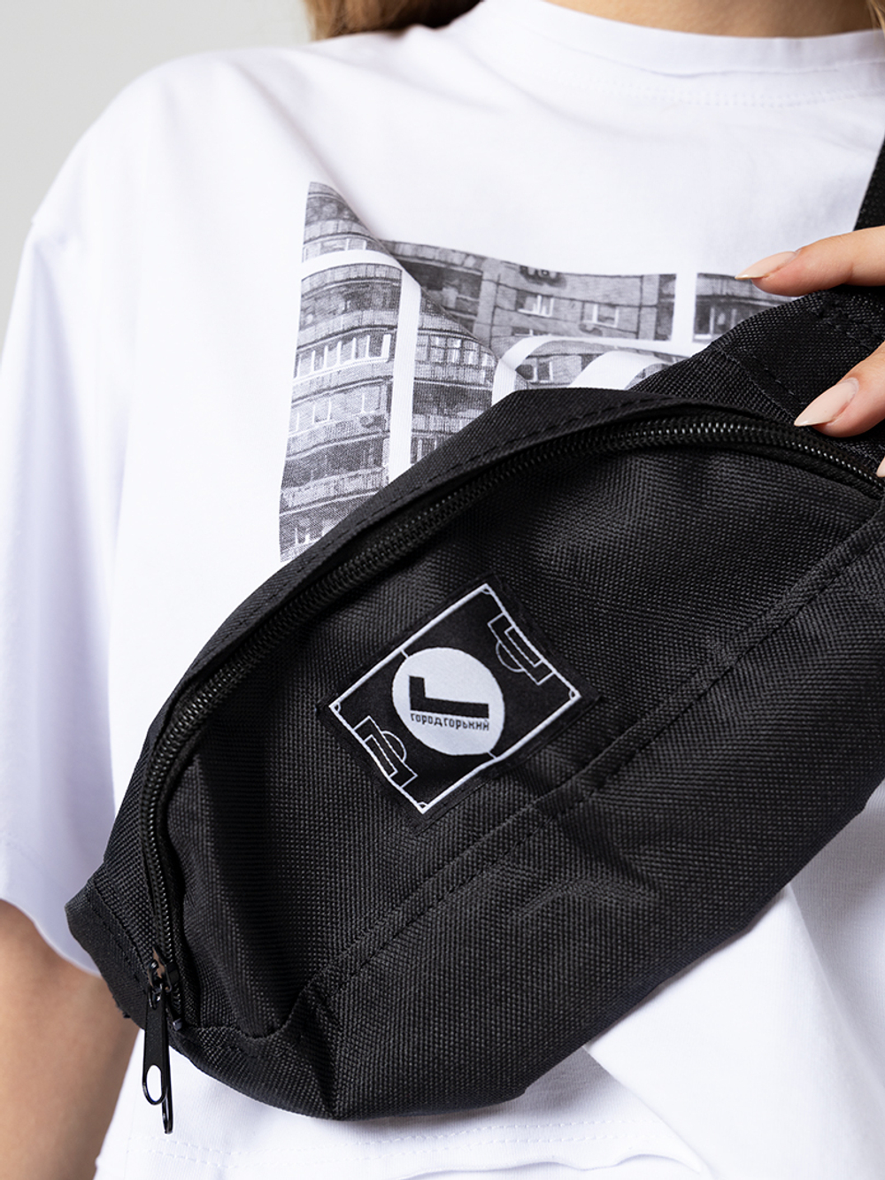 Поясная сумка с шевроном-липучкой квадратная