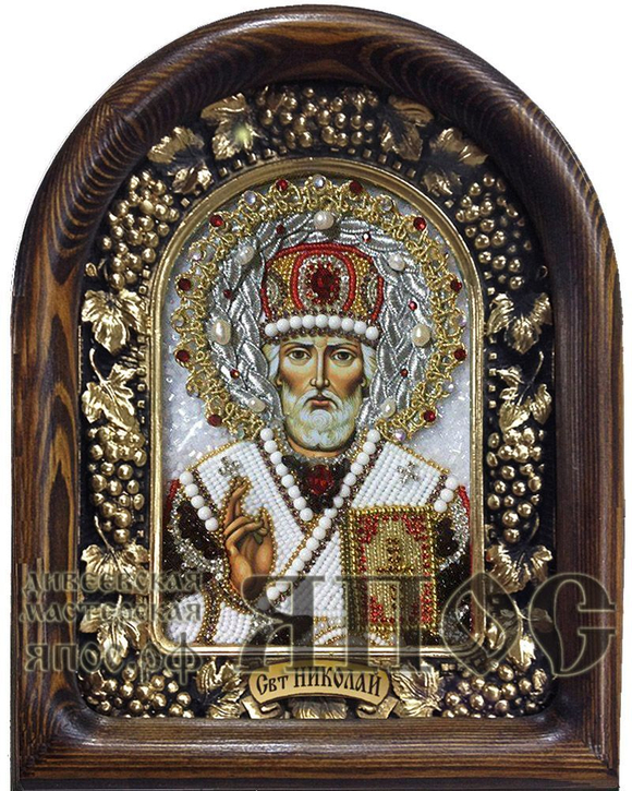 Икона Николай Чудотворец бисер