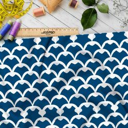 Ткань премиум сатин мелодичные звуки моря