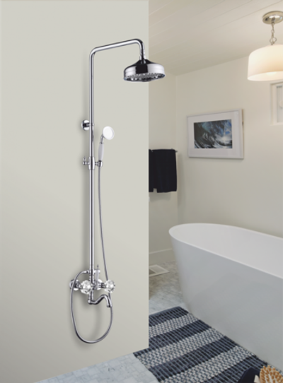 09062 Двухвентильный душевой рейлинг "GANZER"  (4/1шт)